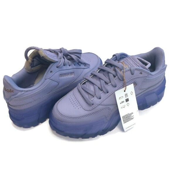 Reebok Youth 5.5Y Womens 7 Club C Cardi B Leather Sneakers Shoes Crisp Purple - Picture 8 of 8